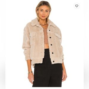 Rails Trucker Sherpa Jacket in cream size xs